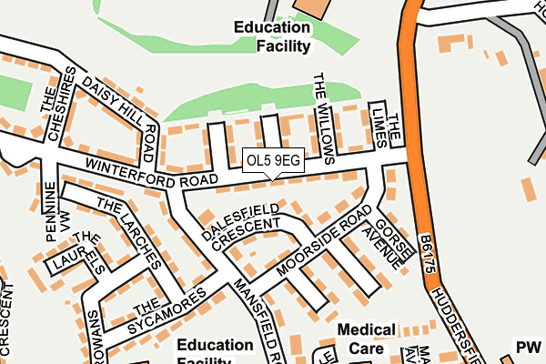 OL5 9EG map - OS OpenMap – Local (Ordnance Survey) OL5 9EG map - OS OpenMap – Local (Ordnance Survey)