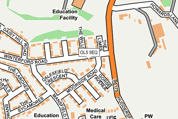OL5 9EQ map - OS OpenMap – Local (Ordnance Survey) OL5 9EQ map - OS OpenMap – Local (Ordnance Survey)