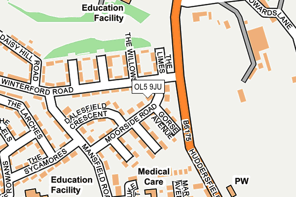 OL5 9JU map - OS OpenMap – Local (Ordnance Survey) OL5 9JU map - OS OpenMap – Local (Ordnance Survey)