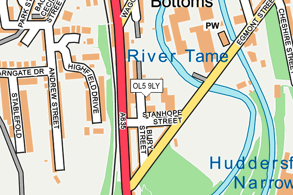 OL5 9LY map - OS OpenMap – Local (Ordnance Survey) OL5 9LY map - OS OpenMap – Local (Ordnance Survey)