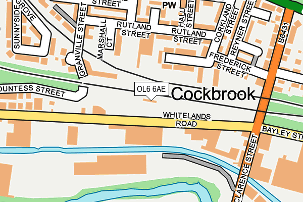 OL6 6AE map - OS OpenMap – Local (Ordnance Survey) OL6 6AE map - OS OpenMap – Local (Ordnance Survey)