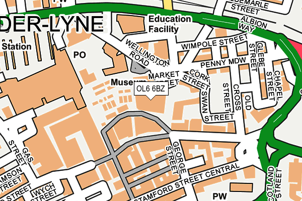 OL6 6BZ map - OS OpenMap – Local (Ordnance Survey) OL6 6BZ map - OS OpenMap – Local (Ordnance Survey)