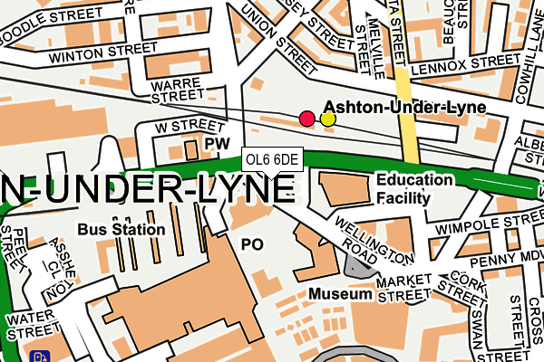 OL6 6DE map - OS OpenMap – Local (Ordnance Survey)
