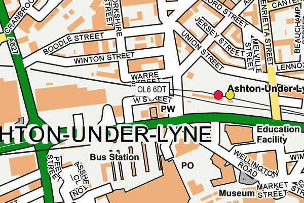 OL6 6DT map - OS OpenMap – Local (Ordnance Survey) OL6 6DT map - OS OpenMap – Local (Ordnance Survey)
