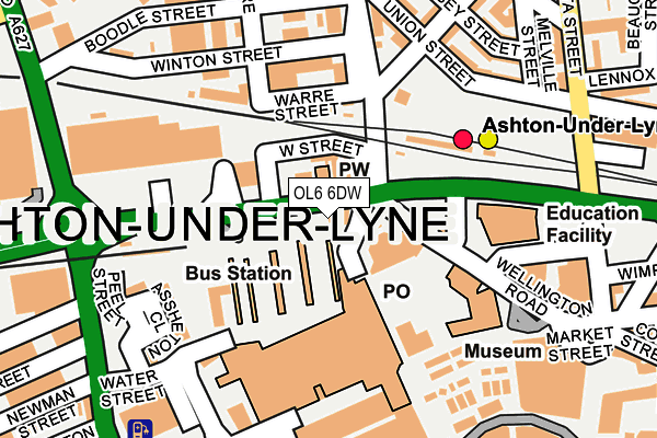 OL6 6DW map - OS OpenMap – Local (Ordnance Survey) OL6 6DW map - OS OpenMap – Local (Ordnance Survey)