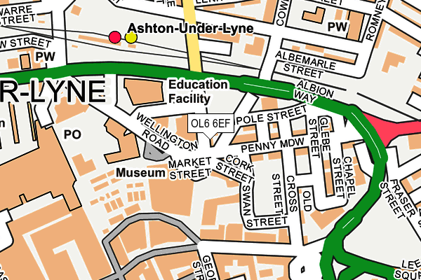 OL6 6EF map - OS OpenMap – Local (Ordnance Survey) OL6 6EF map - OS OpenMap – Local (Ordnance Survey)
