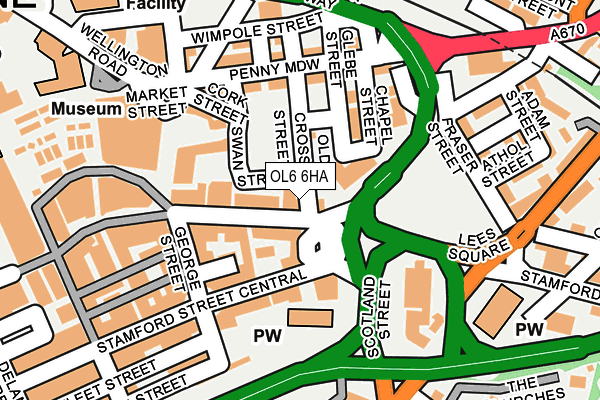 OL6 6HA map - OS OpenMap – Local (Ordnance Survey) OL6 6HA map - OS OpenMap – Local (Ordnance Survey)