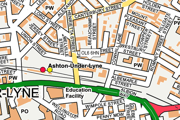 OL6 6HN map - OS OpenMap – Local (Ordnance Survey) OL6 6HN map - OS OpenMap – Local (Ordnance Survey)