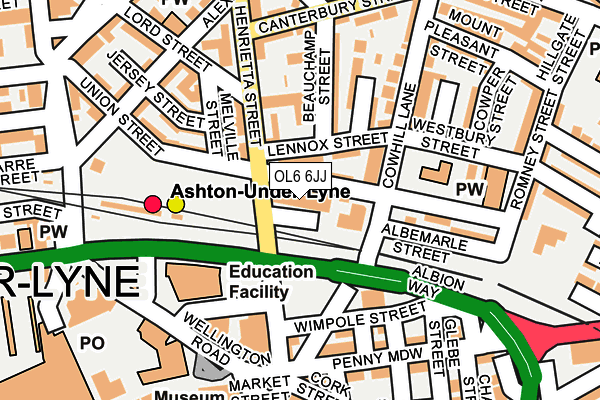 OL6 6JJ map - OS OpenMap – Local (Ordnance Survey) OL6 6JJ map - OS OpenMap – Local (Ordnance Survey)