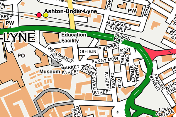 OL6 6JN map - OS OpenMap – Local (Ordnance Survey) OL6 6JN map - OS OpenMap – Local (Ordnance Survey)
