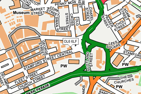 OL6 6LF map - OS OpenMap – Local (Ordnance Survey) OL6 6LF map - OS OpenMap – Local (Ordnance Survey)