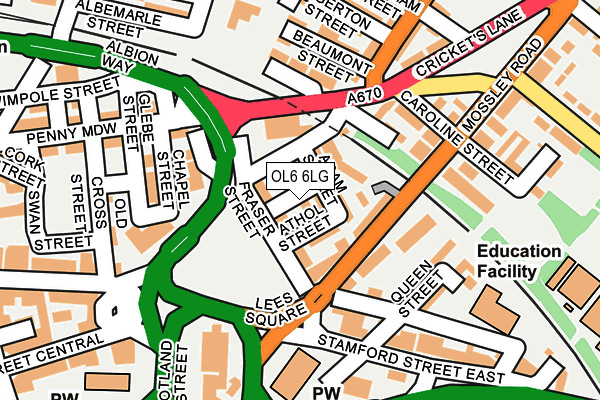 OL6 6LG map - OS OpenMap – Local (Ordnance Survey) OL6 6LG map - OS OpenMap – Local (Ordnance Survey)