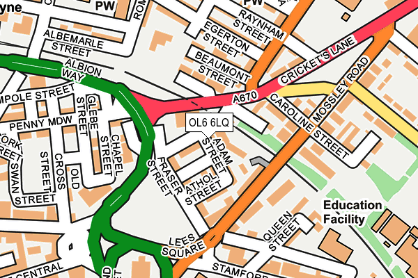 OL6 6LQ map - OS OpenMap – Local (Ordnance Survey) OL6 6LQ map - OS OpenMap – Local (Ordnance Survey)