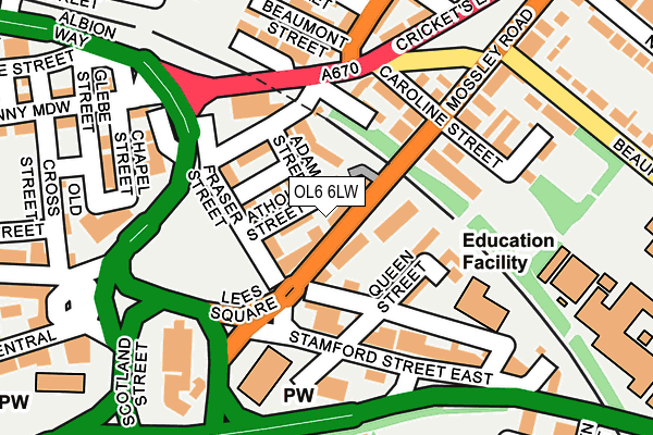 OL6 6LW map - OS OpenMap – Local (Ordnance Survey) OL6 6LW map - OS OpenMap – Local (Ordnance Survey)