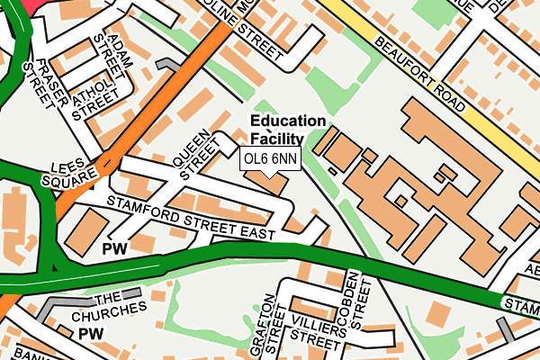 OL6 6NN map - OS OpenMap – Local (Ordnance Survey) OL6 6NN map - OS OpenMap – Local (Ordnance Survey)