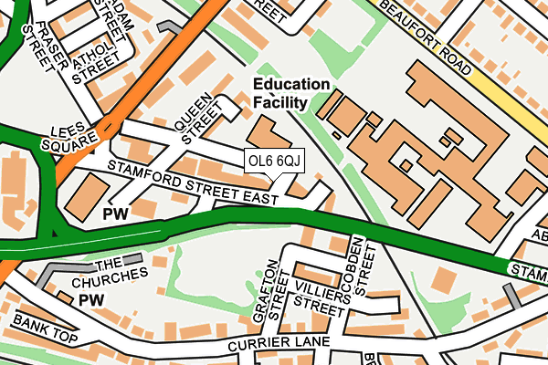 OL6 6QJ map - OS OpenMap – Local (Ordnance Survey) OL6 6QJ map - OS OpenMap – Local (Ordnance Survey)