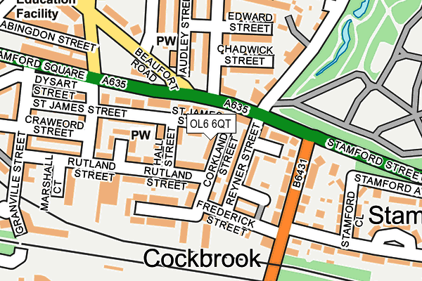 OL6 6QT map - OS OpenMap – Local (Ordnance Survey) OL6 6QT map - OS OpenMap – Local (Ordnance Survey)
