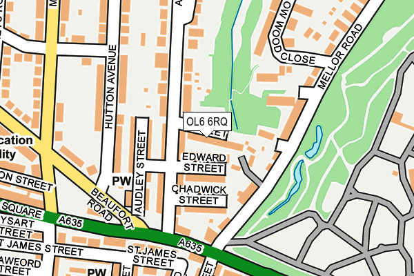OL6 6RQ map - OS OpenMap – Local (Ordnance Survey) OL6 6RQ map - OS OpenMap – Local (Ordnance Survey)
