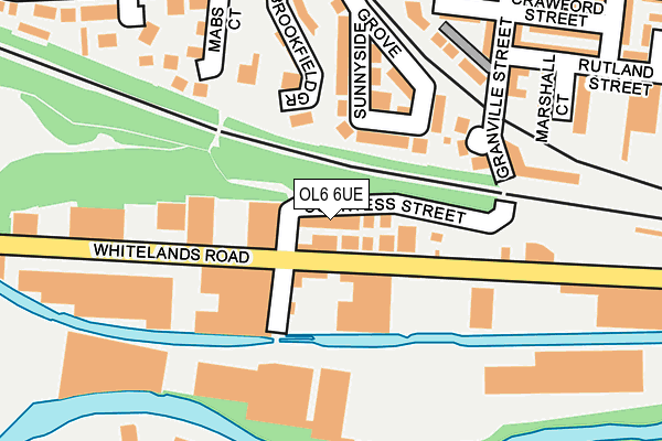 OL6 6UE map - OS OpenMap – Local (Ordnance Survey) OL6 6UE map - OS OpenMap – Local (Ordnance Survey)