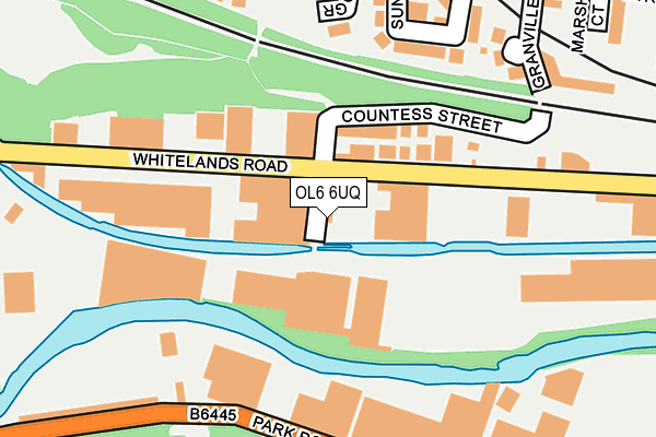 OL6 6UQ map - OS OpenMap – Local (Ordnance Survey)