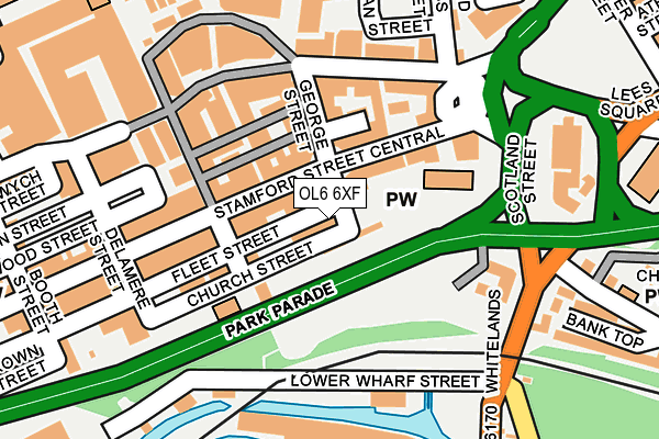 OL6 6XF map - OS OpenMap – Local (Ordnance Survey) OL6 6XF map - OS OpenMap – Local (Ordnance Survey)