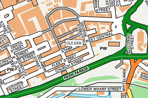 OL6 6XW map - OS OpenMap – Local (Ordnance Survey) OL6 6XW map - OS OpenMap – Local (Ordnance Survey)