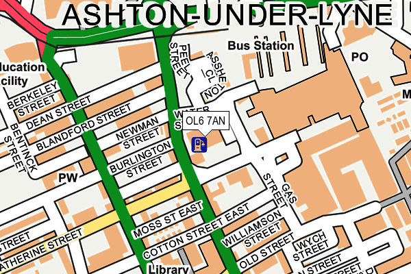 OL6 7AN map - OS OpenMap – Local (Ordnance Survey) OL6 7AN map - OS OpenMap – Local (Ordnance Survey)