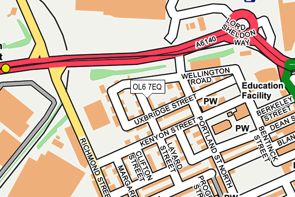 OL6 7EQ map - OS OpenMap – Local (Ordnance Survey) OL6 7EQ map - OS OpenMap – Local (Ordnance Survey)