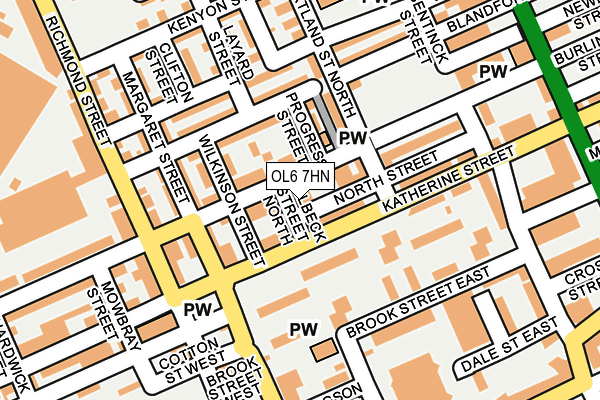 OL6 7HN map - OS OpenMap – Local (Ordnance Survey) OL6 7HN map - OS OpenMap – Local (Ordnance Survey)
