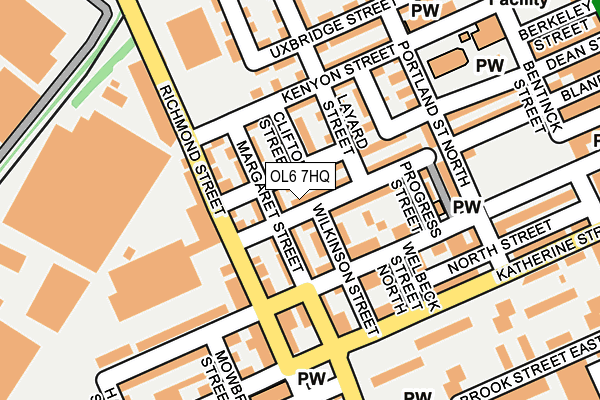 OL6 7HQ map - OS OpenMap – Local (Ordnance Survey) OL6 7HQ map - OS OpenMap – Local (Ordnance Survey)