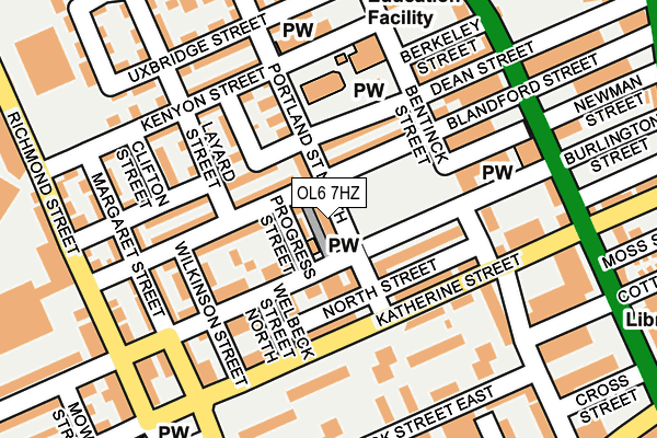 OL6 7HZ map - OS OpenMap – Local (Ordnance Survey) OL6 7HZ map - OS OpenMap – Local (Ordnance Survey)