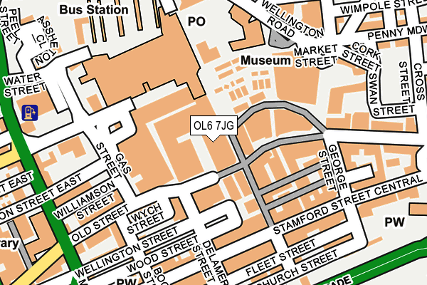 OL6 7JG map - OS OpenMap – Local (Ordnance Survey) OL6 7JG map - OS OpenMap – Local (Ordnance Survey)