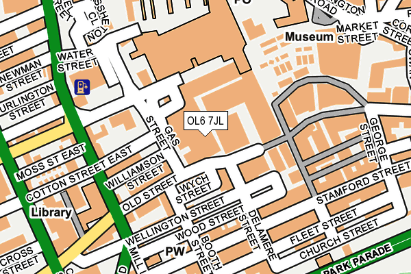 OL6 7JL map - OS OpenMap – Local (Ordnance Survey) OL6 7JL map - OS OpenMap – Local (Ordnance Survey)