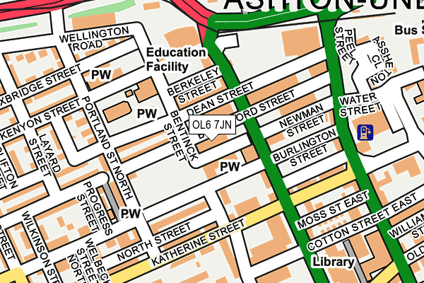 OL6 7JN map - OS OpenMap – Local (Ordnance Survey) OL6 7JN map - OS OpenMap – Local (Ordnance Survey)
