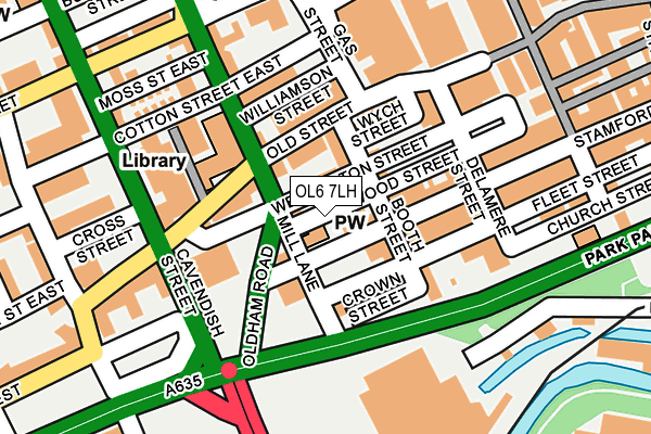 OL6 7LH map - OS OpenMap – Local (Ordnance Survey) OL6 7LH map - OS OpenMap – Local (Ordnance Survey)