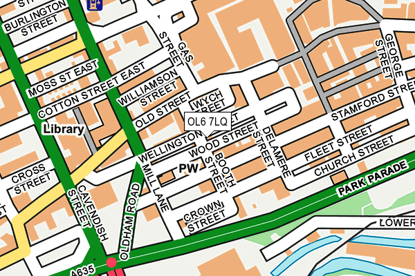 OL6 7LQ map - OS OpenMap – Local (Ordnance Survey) OL6 7LQ map - OS OpenMap – Local (Ordnance Survey)