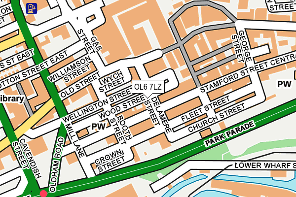 OL6 7LZ map - OS OpenMap – Local (Ordnance Survey) OL6 7LZ map - OS OpenMap – Local (Ordnance Survey)