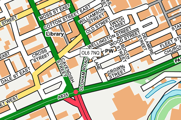 OL6 7NQ map - OS OpenMap – Local (Ordnance Survey) OL6 7NQ map - OS OpenMap – Local (Ordnance Survey)