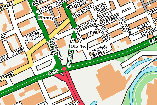 OL6 7PA map - OS OpenMap – Local (Ordnance Survey) OL6 7PA map - OS OpenMap – Local (Ordnance Survey)