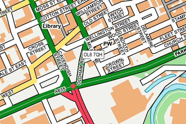 OL6 7QH map - OS OpenMap – Local (Ordnance Survey) OL6 7QH map - OS OpenMap – Local (Ordnance Survey)