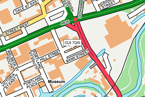 OL6 7QW map - OS OpenMap – Local (Ordnance Survey) OL6 7QW map - OS OpenMap – Local (Ordnance Survey)