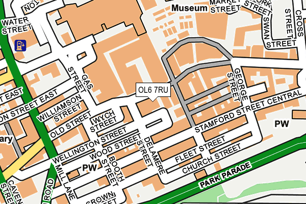 OL6 7RU map - OS OpenMap – Local (Ordnance Survey) OL6 7RU map - OS OpenMap – Local (Ordnance Survey)