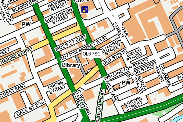 OL6 7SG map - OS OpenMap – Local (Ordnance Survey) OL6 7SG map - OS OpenMap – Local (Ordnance Survey)