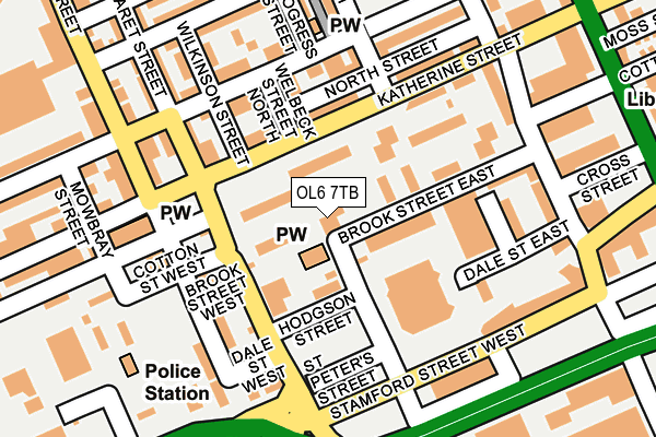 OL6 7TB map - OS OpenMap – Local (Ordnance Survey) OL6 7TB map - OS OpenMap – Local (Ordnance Survey)