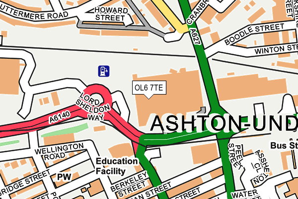 OL6 7TE map - OS OpenMap – Local (Ordnance Survey) OL6 7TE map - OS OpenMap – Local (Ordnance Survey)