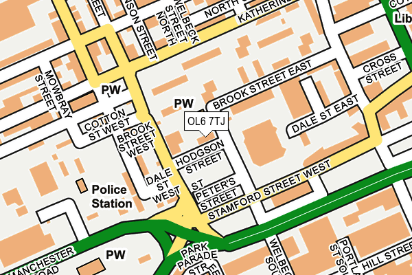 OL6 7TJ map - OS OpenMap – Local (Ordnance Survey) OL6 7TJ map - OS OpenMap – Local (Ordnance Survey)