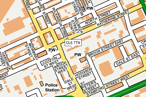 OL6 7TN map - OS OpenMap – Local (Ordnance Survey) OL6 7TN map - OS OpenMap – Local (Ordnance Survey)