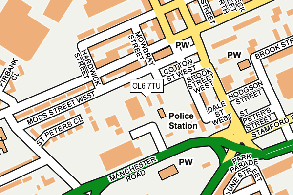 OL6 7TU map - OS OpenMap – Local (Ordnance Survey) OL6 7TU map - OS OpenMap – Local (Ordnance Survey)