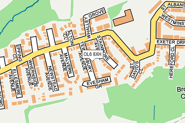 OL6 8XH map - OS OpenMap – Local (Ordnance Survey) OL6 8XH map - OS OpenMap – Local (Ordnance Survey)