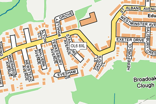 OL6 8XL map - OS OpenMap – Local (Ordnance Survey) OL6 8XL map - OS OpenMap – Local (Ordnance Survey)